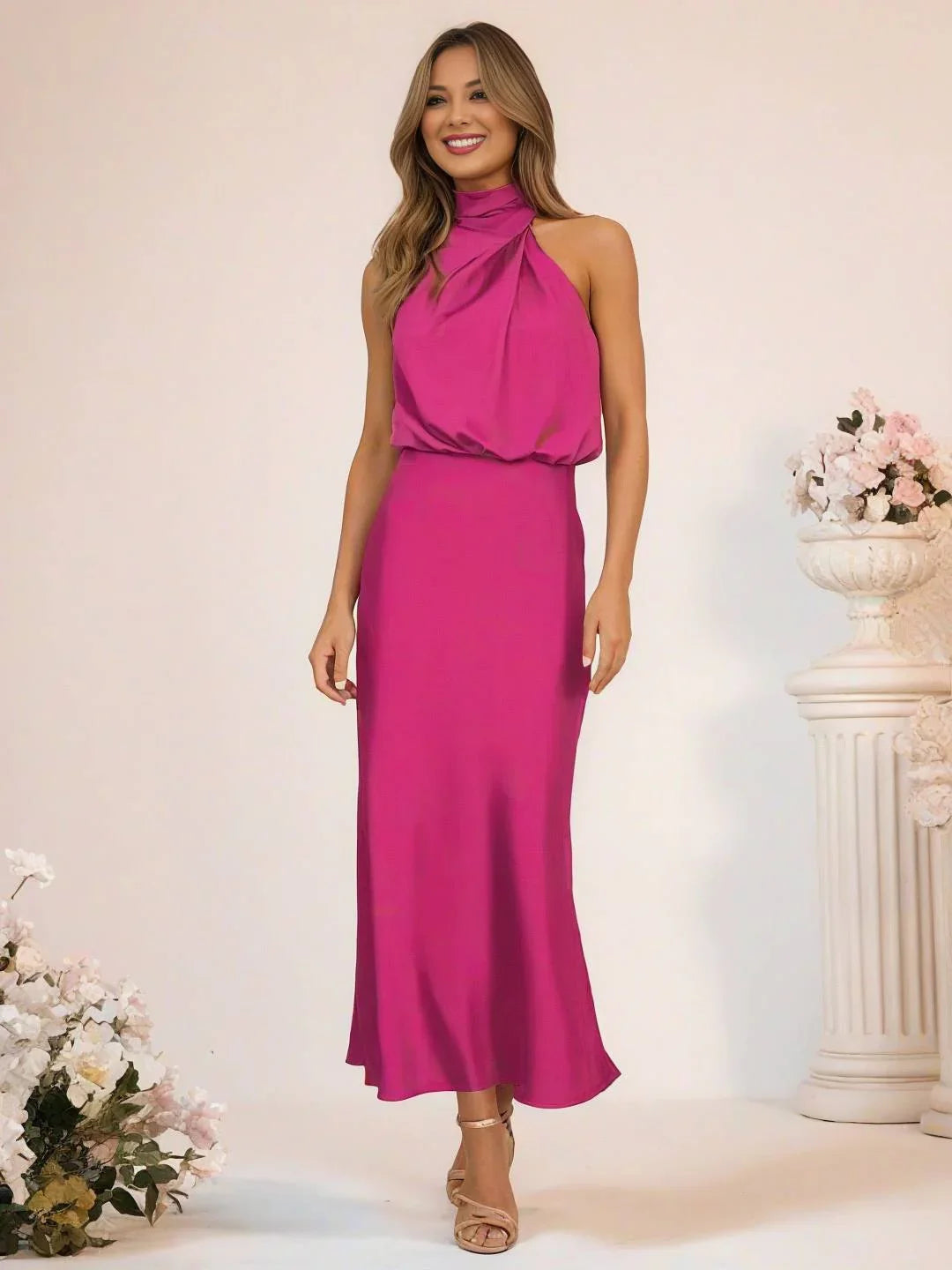 KANGANA | ROBE MAXI COL HALTER
