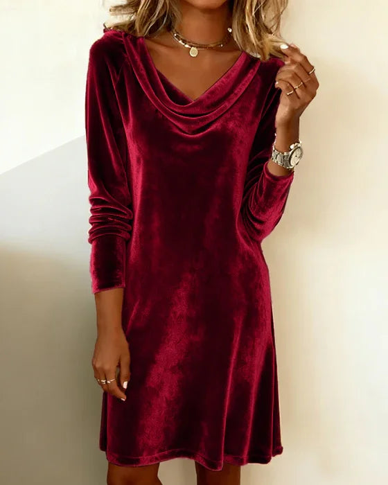 Frosina | Robe en Velours à Coupe Ample