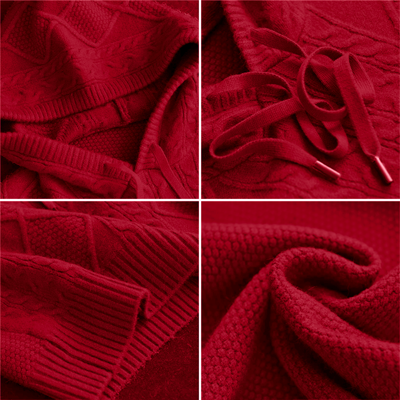 Emily | Sweat à Capuche en Tricot Cablé
