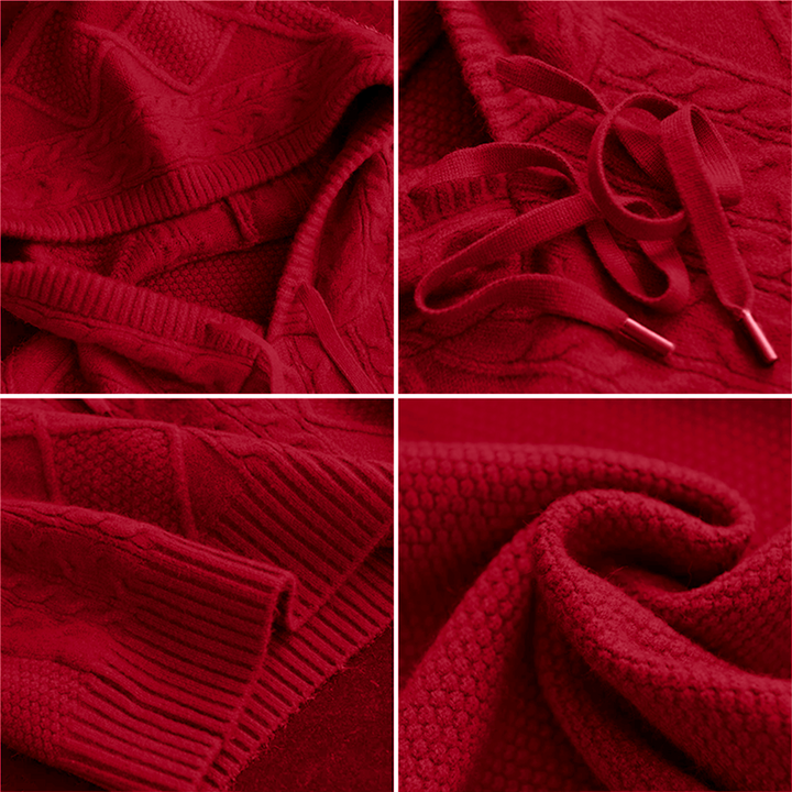 Emily | Sweat à Capuche en Tricot Cablé