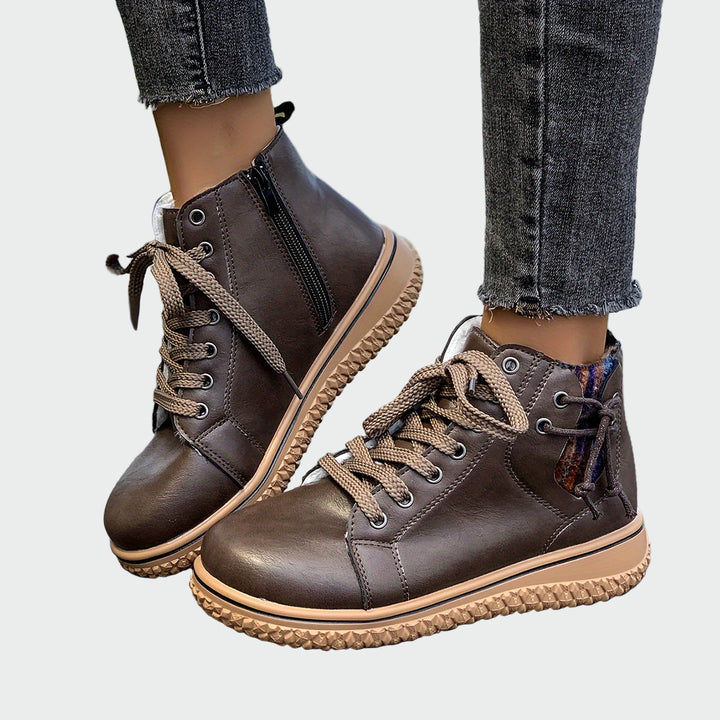 Inés | Bottes Orthopédiques En Cuir À Tige Basse Modernes