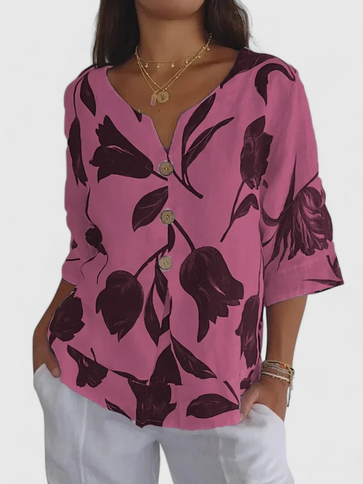Laura | Blouse Confortable avec Décolleté en V