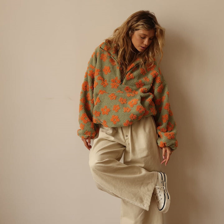 Daisy | Pull Sherpa Boho Floral