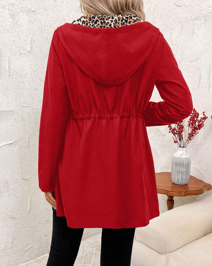 Elena | Veste réversible avec imprimé léopard