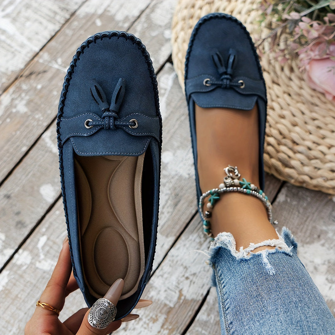 Nadine | Mocassins Classiques avec Détail de Frange