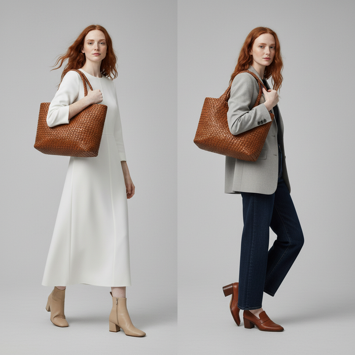 Lana | Sac Tote en Cuir Tressé