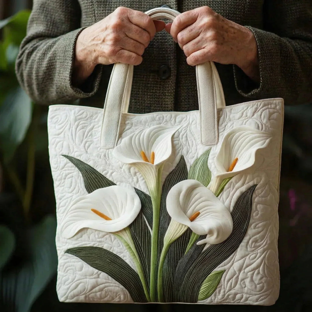 Azucena | Sac Artisanal Matelassé de Lys Blancs