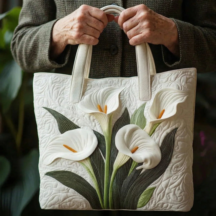 Azucena | Sac Artisanal Matelassé de Lys Blancs