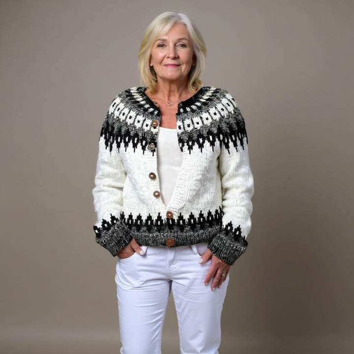 Alexa | Cardigan en tricot vintage islandais