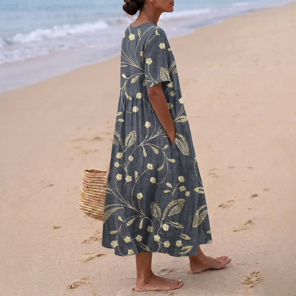 Eliana - Robe à Broderies Florales
