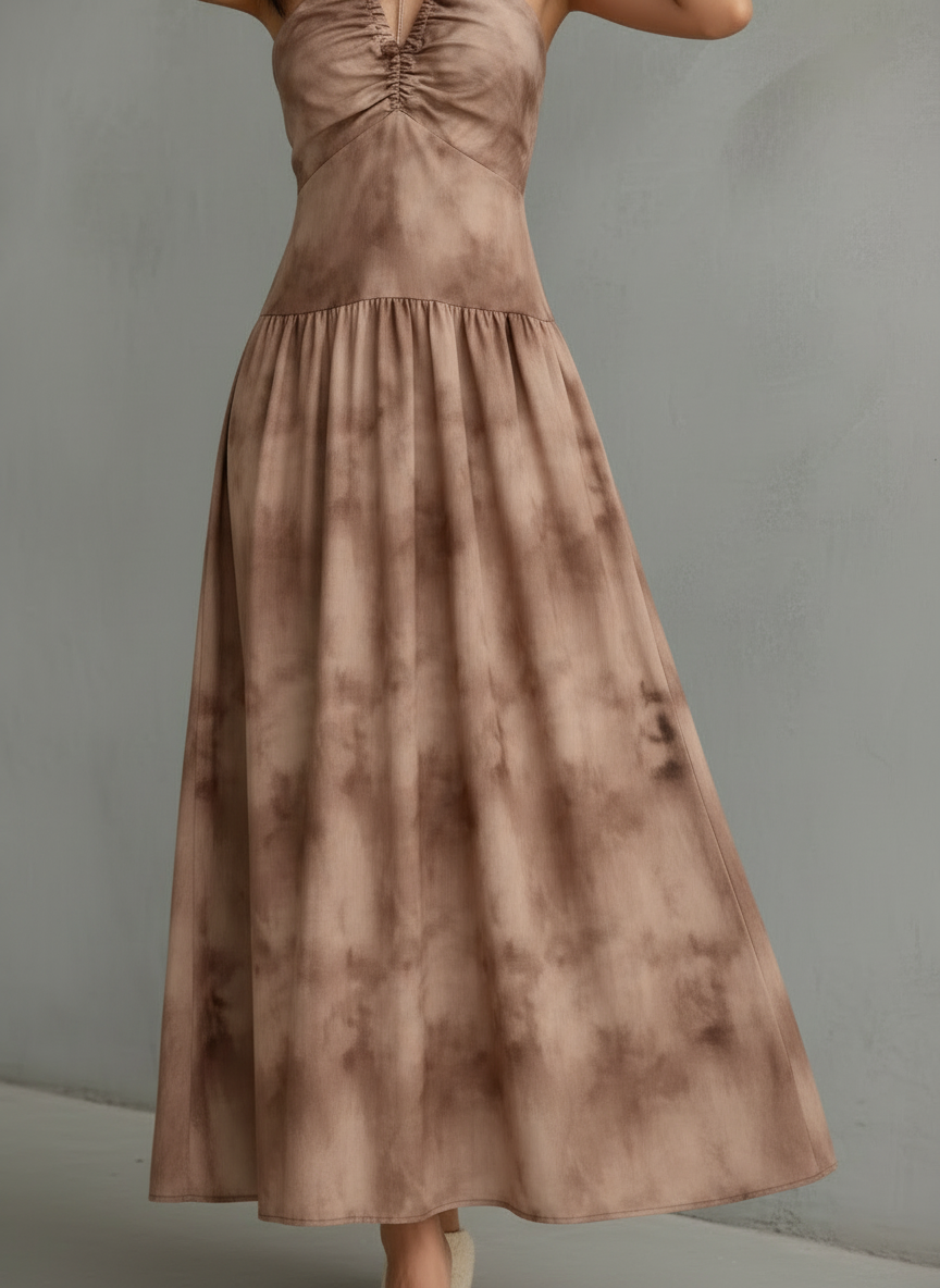 Valentina | Robe maxi florale à épaules dénudées