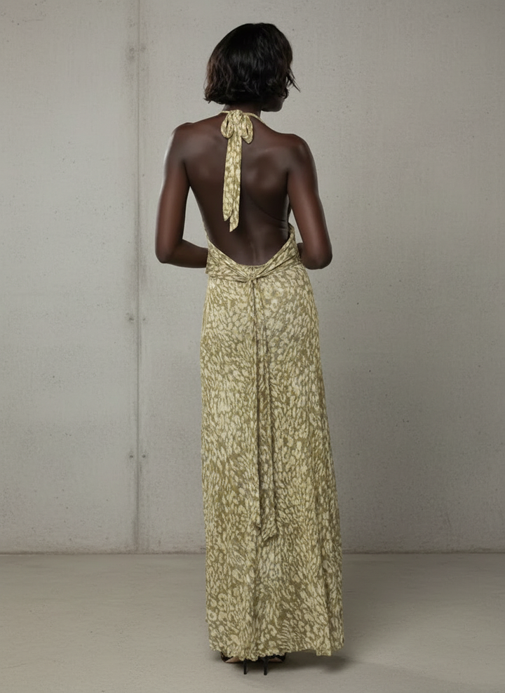 Chelsea | Robe maxi avec nœud dans le dos