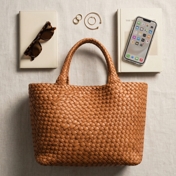 Lana | Sac Tote en Cuir Tressé