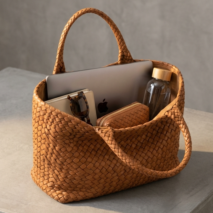 Lana | Sac Tote en Cuir Tressé