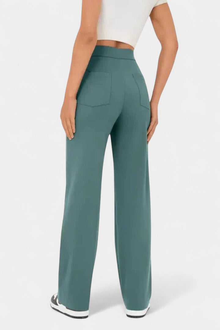 Nova | Pantalons Droits Taille Haute et Élastiques