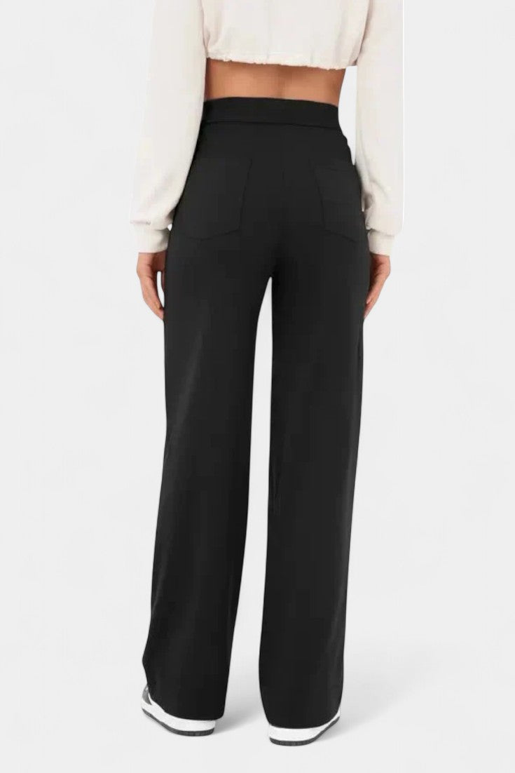 Nova | Pantalons Droits Taille Haute et Élastiques