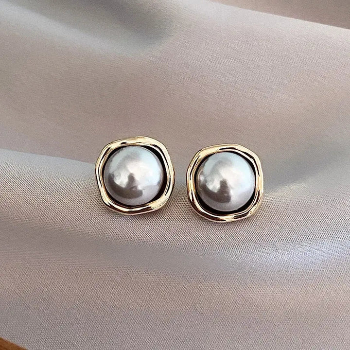 Boucles d'oreilles Sophistiquées avec Perle Noire