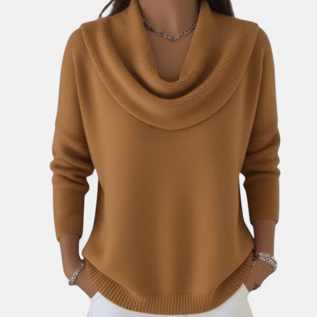 Elliza | Pull à col drapé