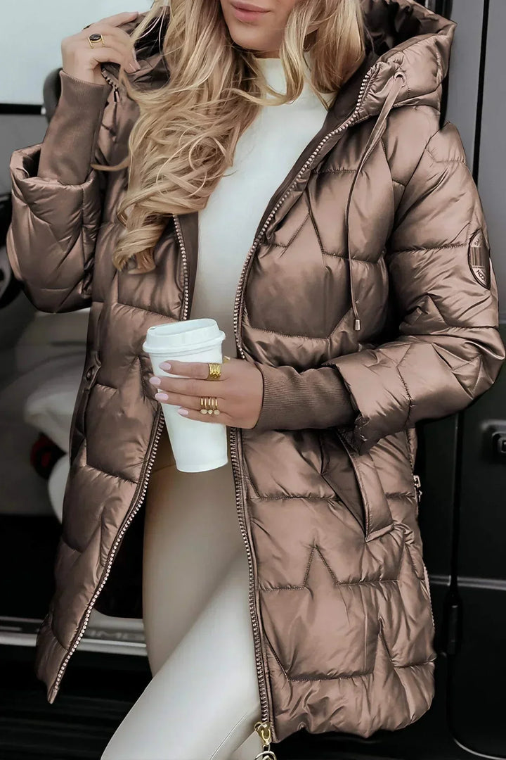 Nolwen - Manteau Élégant d'Hiver avec Capuche et Rembourrage