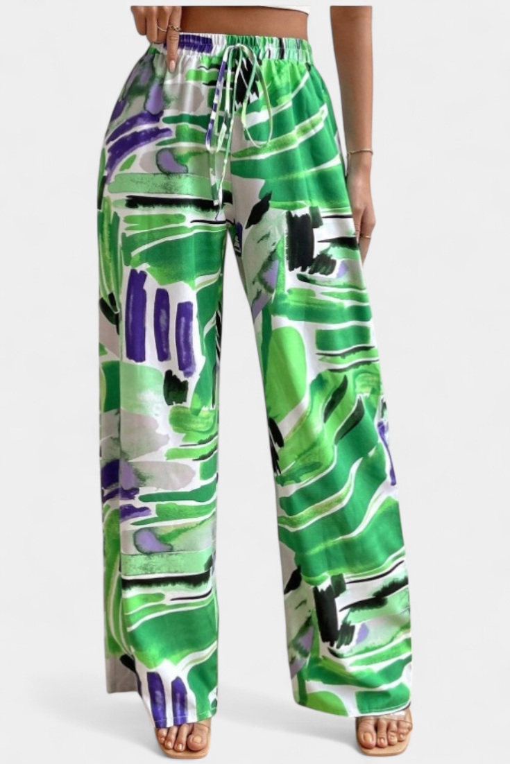 Senda | Pantalons à Jambes Amples avec Imprimé Abstrait