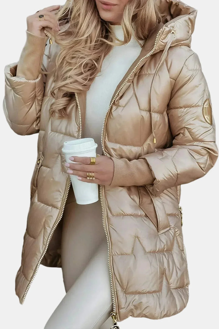 Nolwen - Manteau Élégant d'Hiver avec Capuche et Rembourrage