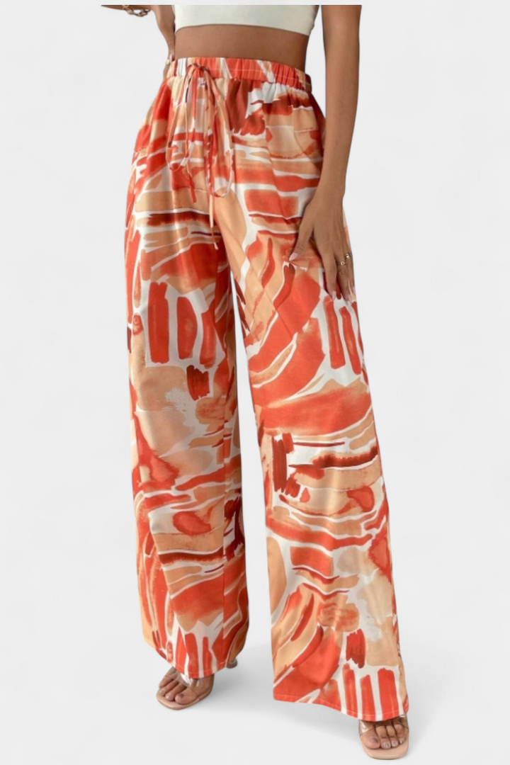 Senda | Pantalons à Jambes Amples avec Imprimé Abstrait