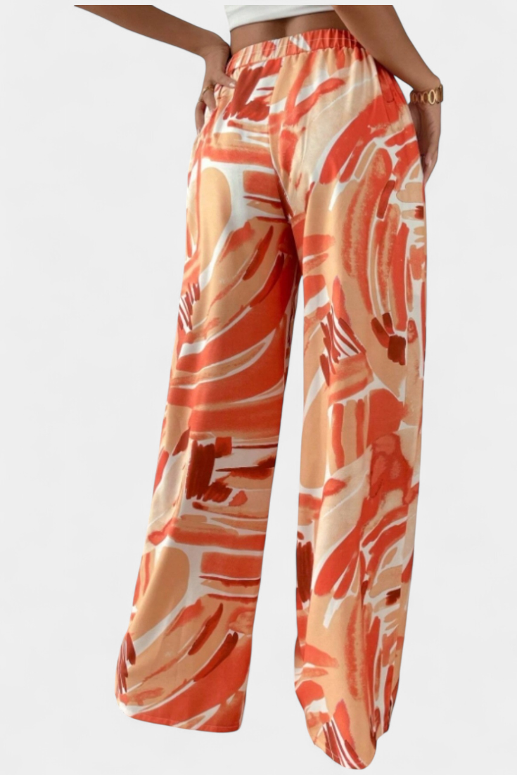 Senda | Pantalons à Jambes Amples avec Imprimé Abstrait