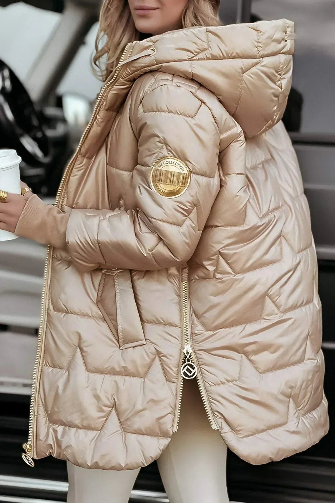 Nolwen - Manteau Élégant d'Hiver avec Capuche et Rembourrage