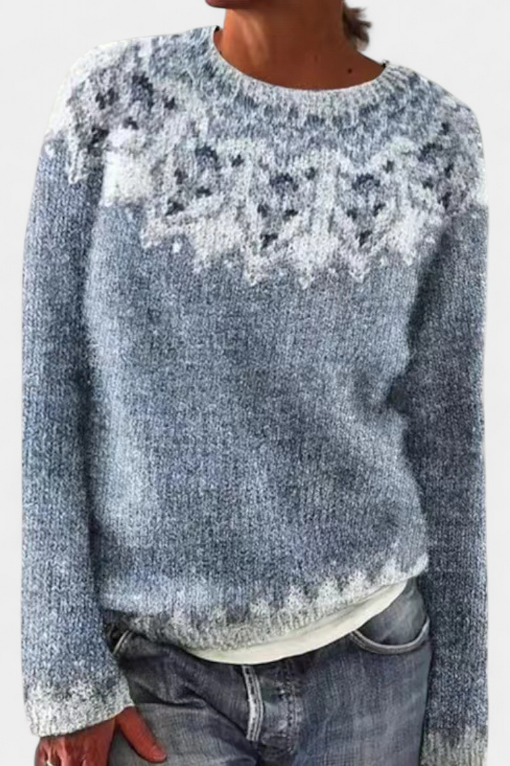 Jolessa | Pull en Tricot avec Imprimé Nordique