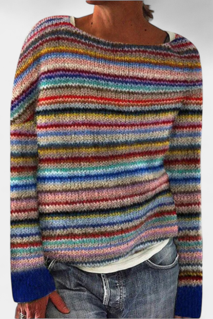 Jolessa | Pull en Tricot avec Imprimé Nordique