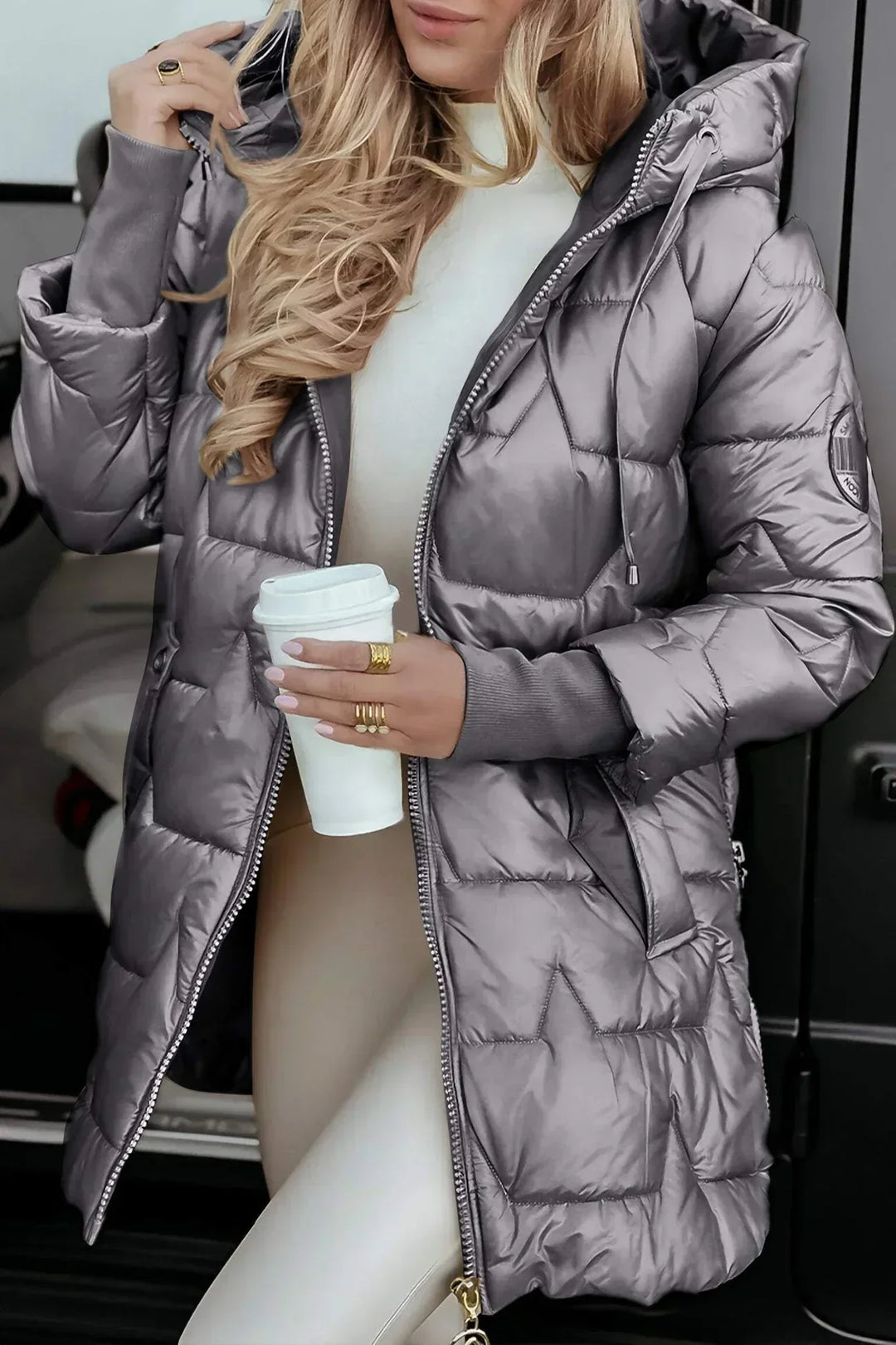 Nolwen - Manteau Élégant d'Hiver avec Capuche et Rembourrage