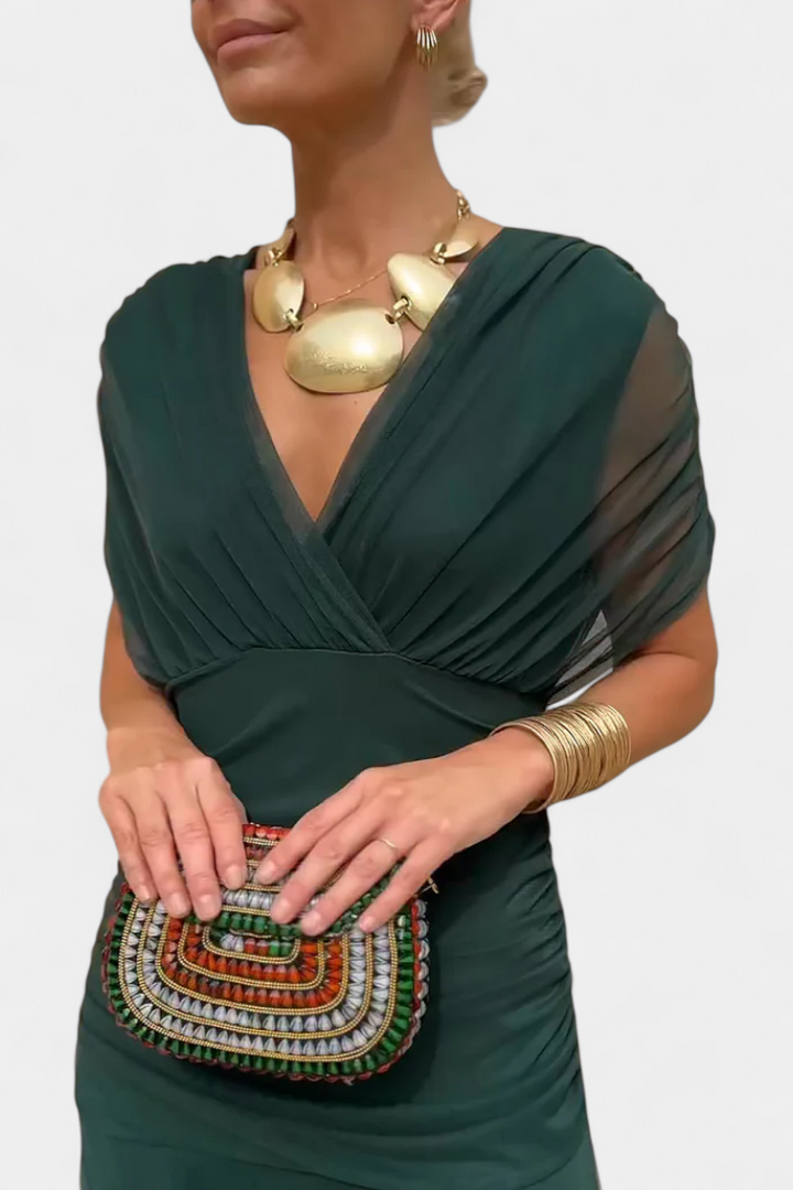Florena | Robe Maxi Florale avec Décolleté en V