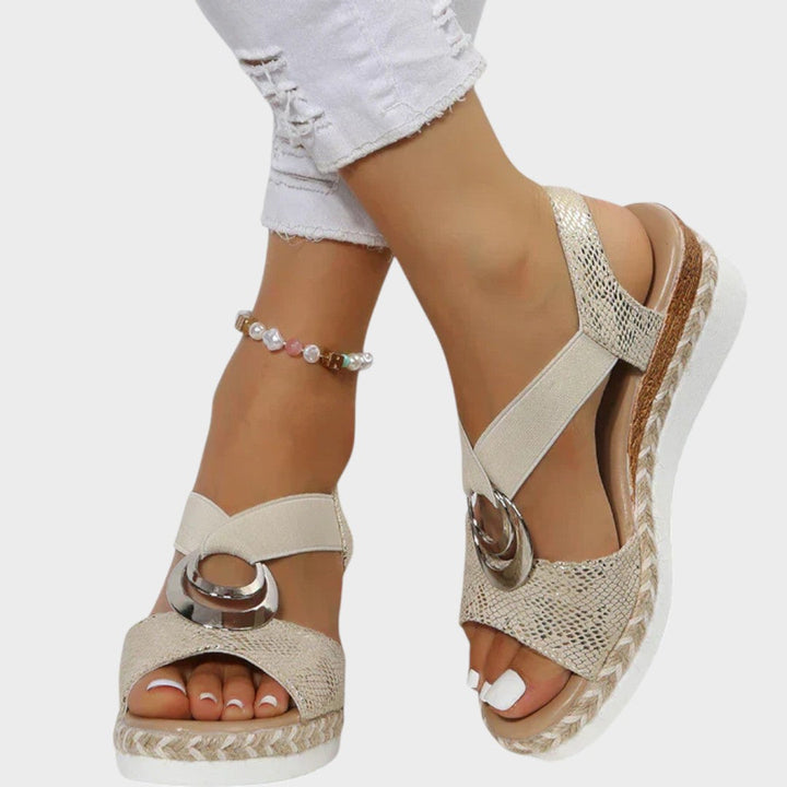 Emma | Sandales orthopédiques à talon compensé