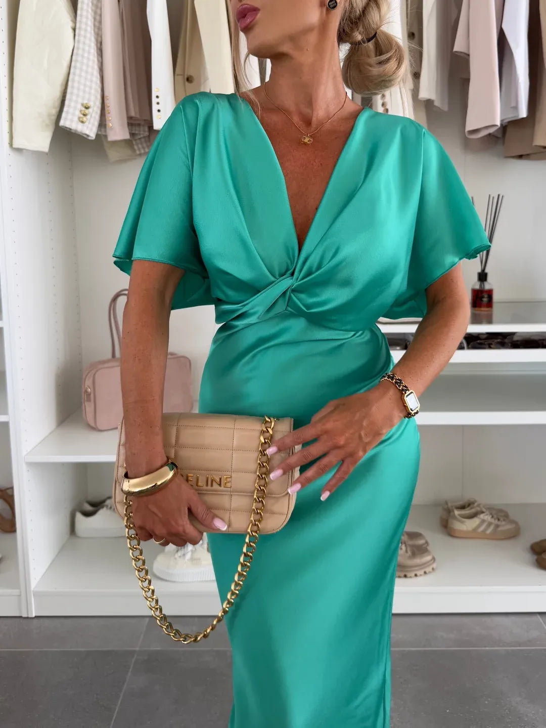 Mernes | Robe avec nœud croisé