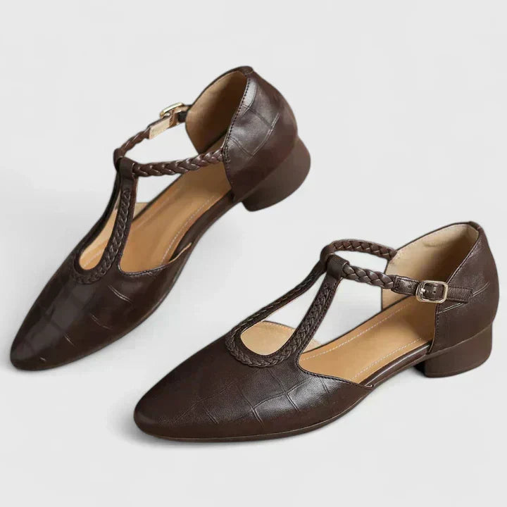 Selma | Sandales en Cuir avec Bande Tressée