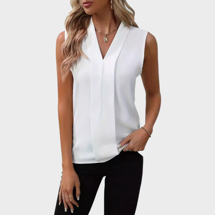 Roma | Blouse Sans Manches Avec Col En V