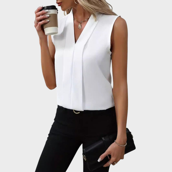 Roma | Blouse Sans Manches Avec Col En V