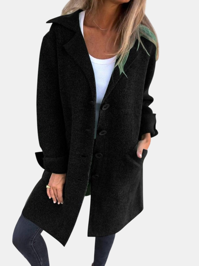 Teresa | Manteau avec Col Revers et Boutons Frontaux