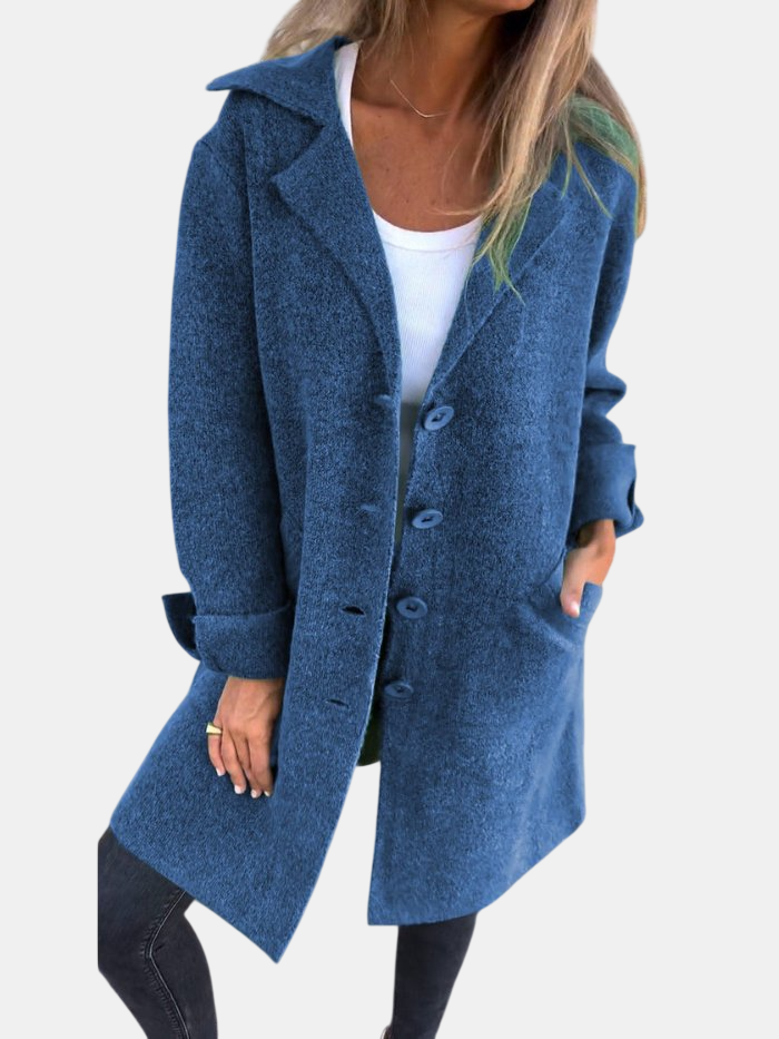 Teresa | Manteau avec Col Revers et Boutons Frontaux