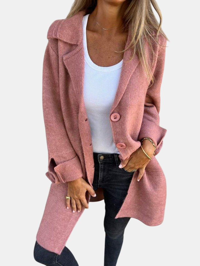Teresa | Manteau avec Col Revers et Boutons Frontaux