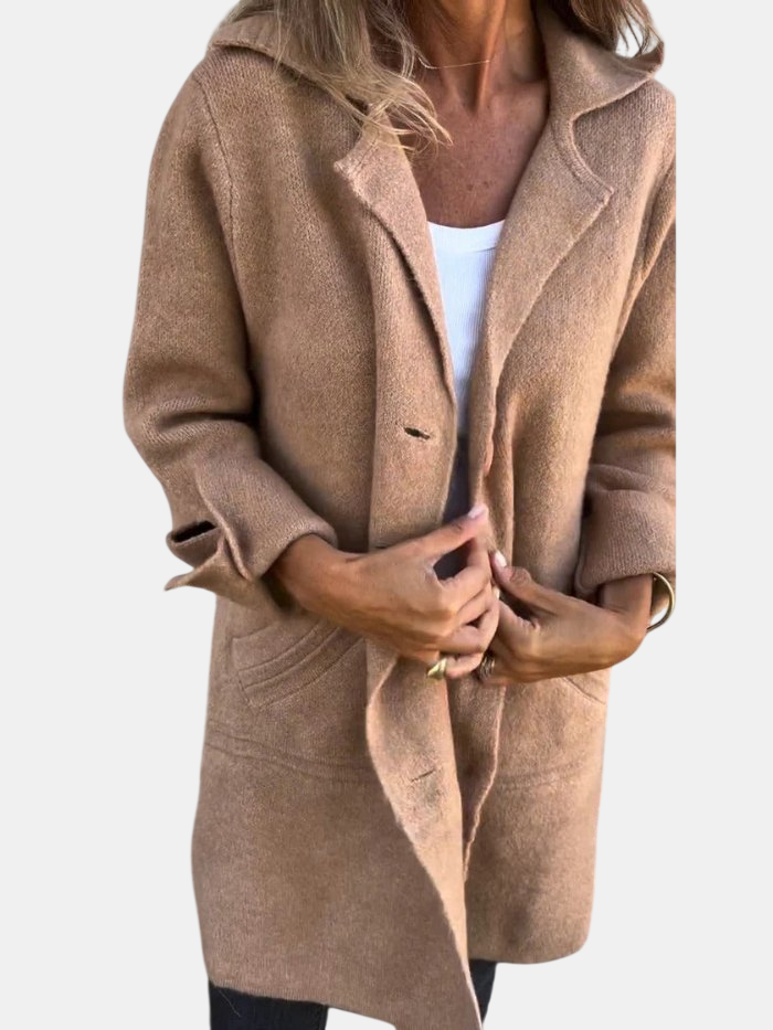 Teresa | Manteau avec Col Revers et Boutons Frontaux