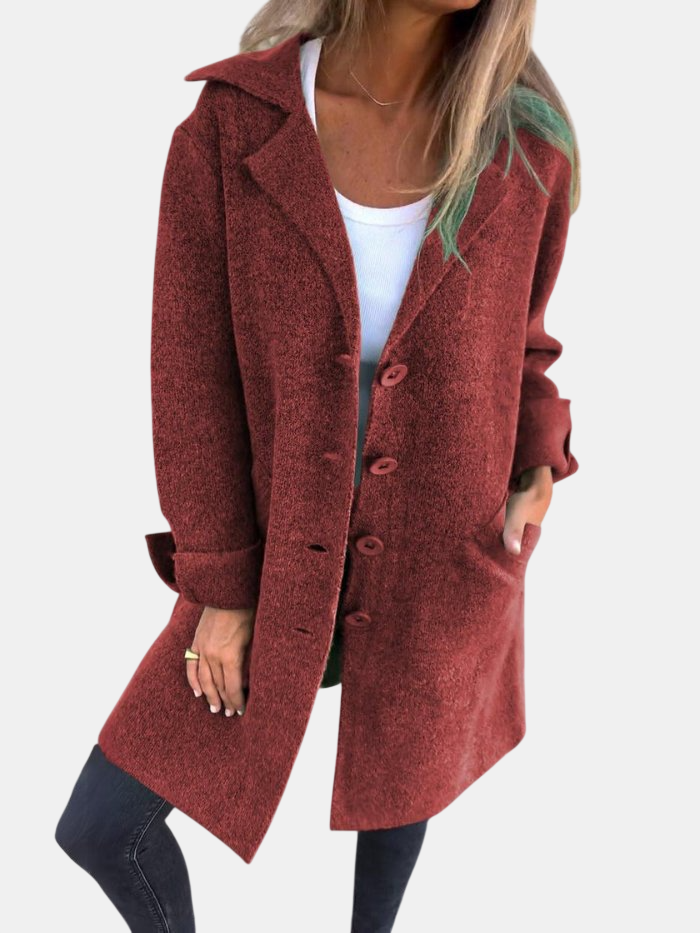 Teresa | Manteau avec Col Revers et Boutons Frontaux