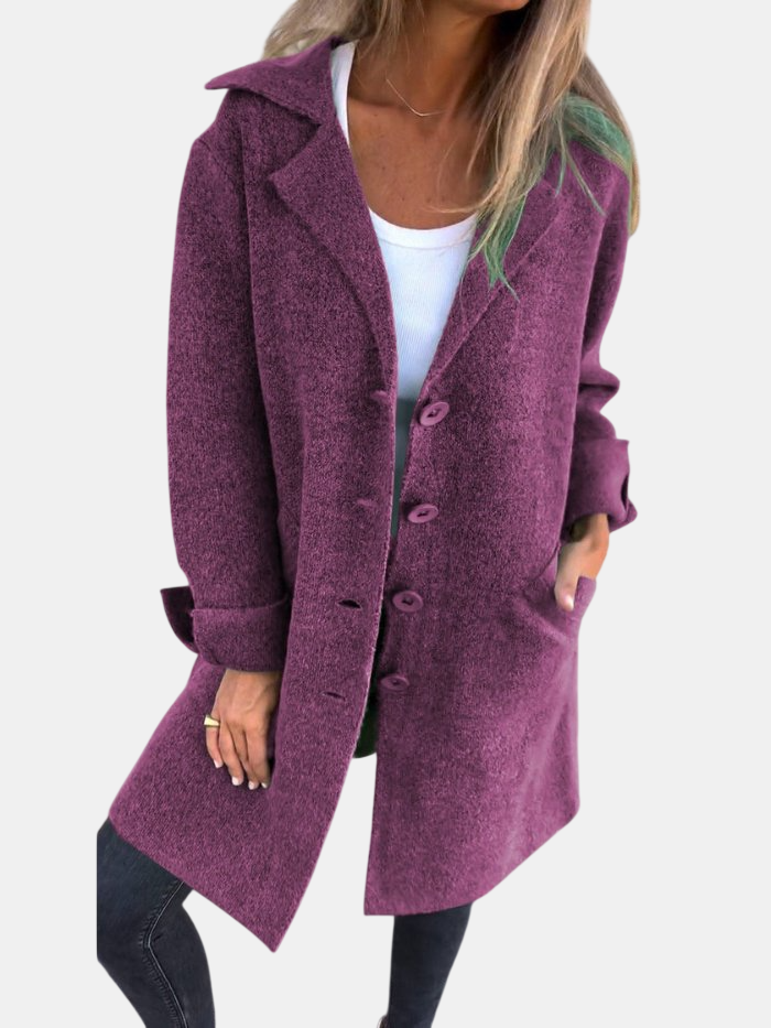 Teresa | Manteau avec Col à Revers et Boutons Frontaux