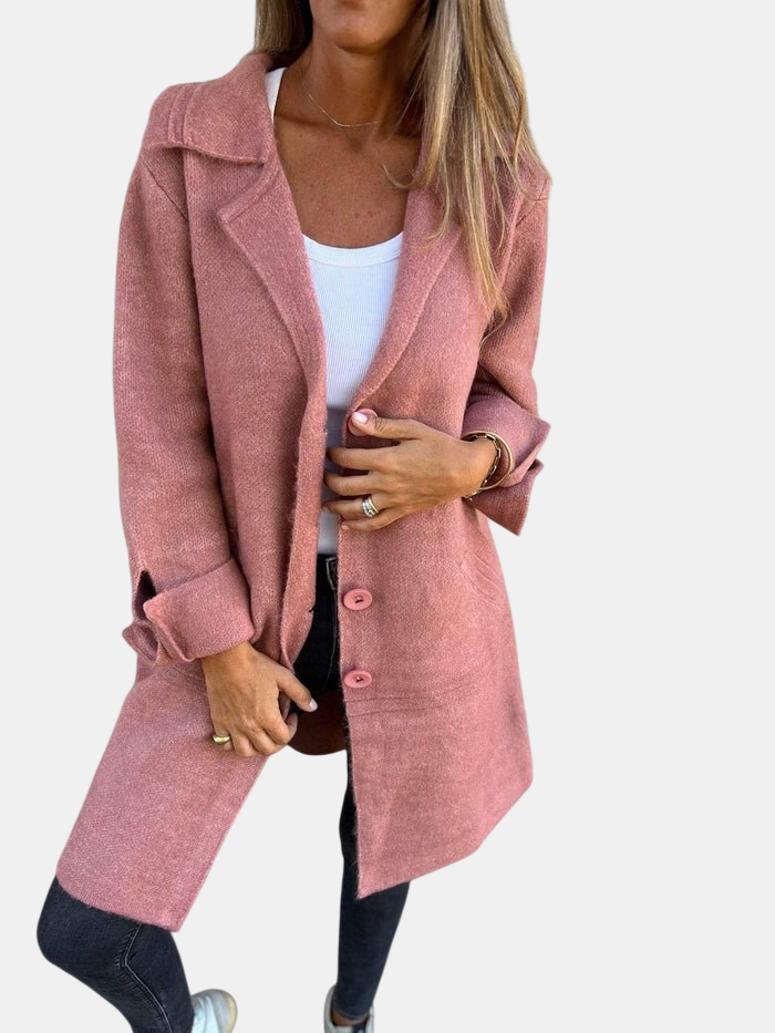 Teresa | Manteau avec Col à Revers et Boutons Frontaux