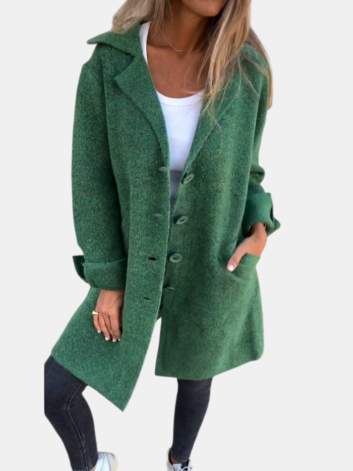 Teresa | Manteau avec Col Revers et Boutons Frontaux
