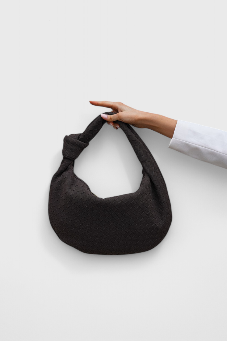Lila | Sac Moyen Tissé avec Détail de Nœud