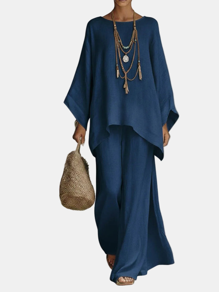 Celine | Ensemble Élégant en Lin à Deux Pièces