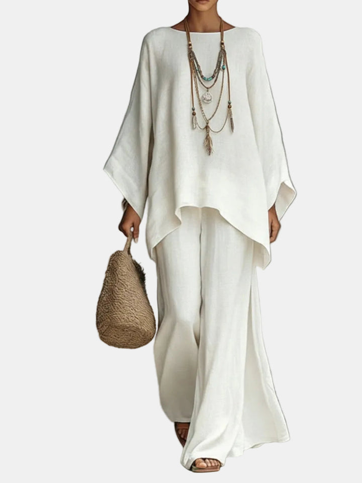 Celine | Ensemble Élégant en Lin à Deux Pièces