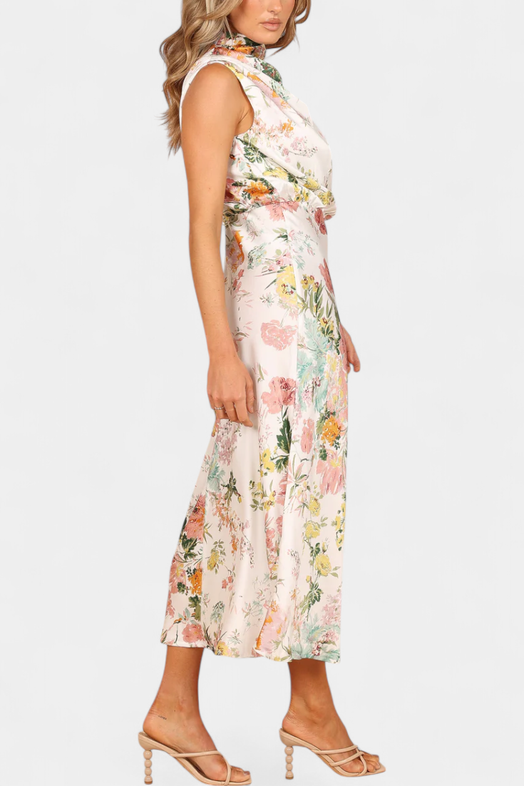 Aitana | Maxi Robe Fleurie à Dos Nu
