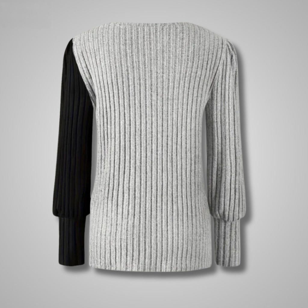 Elora | Jersey Élégant en Tricot avec Boutonnage Frontal